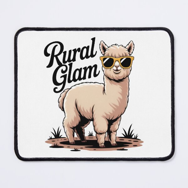Item preview, "Rural Glam" Funny Alpaca in Sunglasses designed and sold by MemGraphicss.