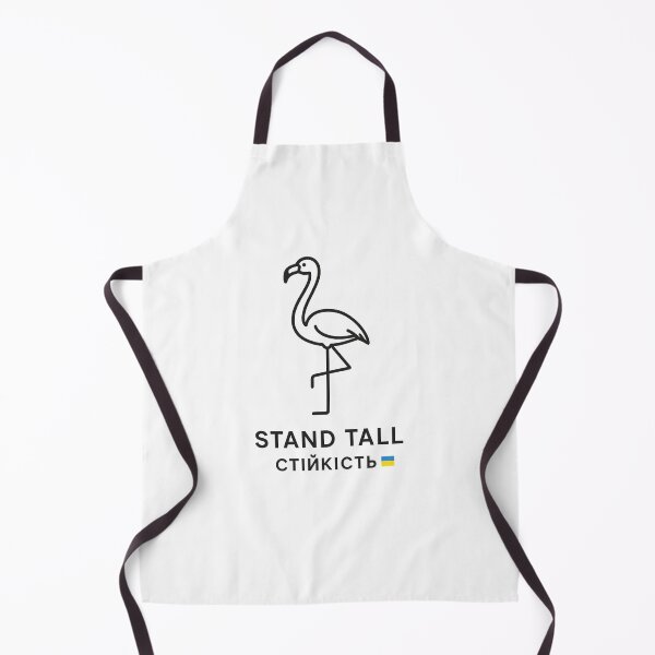 Item preview, Stand Tall Minimal – Flamingo Line Art with Flag Accent designed and sold by Bratak.