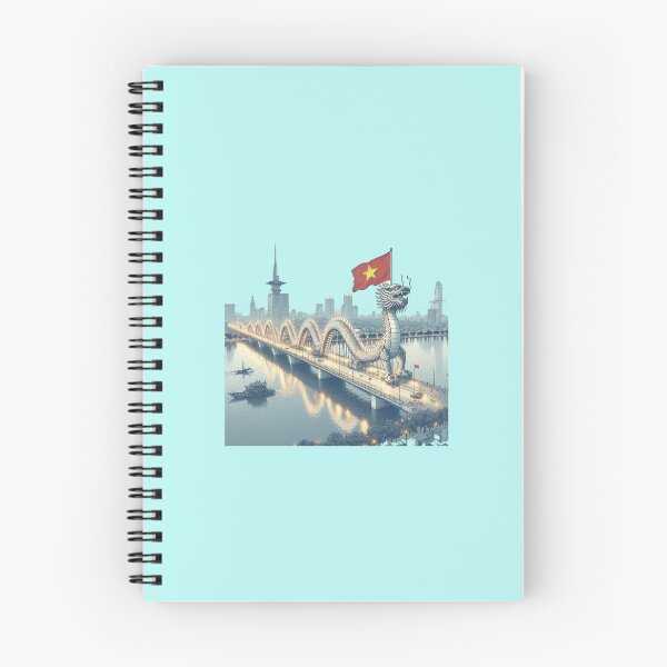 Item preview, Dragon Bridge Vietnam 3D Panorama with Flag,   designed and sold by PaintMeWorld.