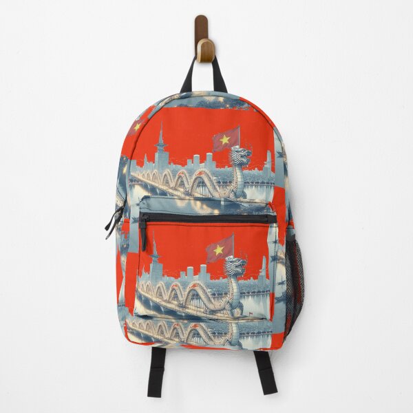 Item preview, Dragon Bridge Vietnam 3D Panorama with Flag, designed and sold by PaintMeWorld.