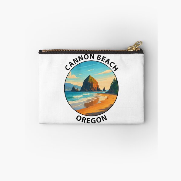 Item preview, Cannon Beach Oregon Travel Poster – Haystack Rock Coastal Sunset USA designed and sold by inkNext.
