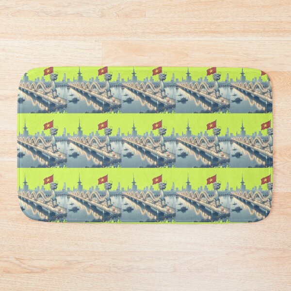 Item preview, Dragon Bridge Vietnam 3D Panorama with Flag, designed and sold by PaintMeWorld.