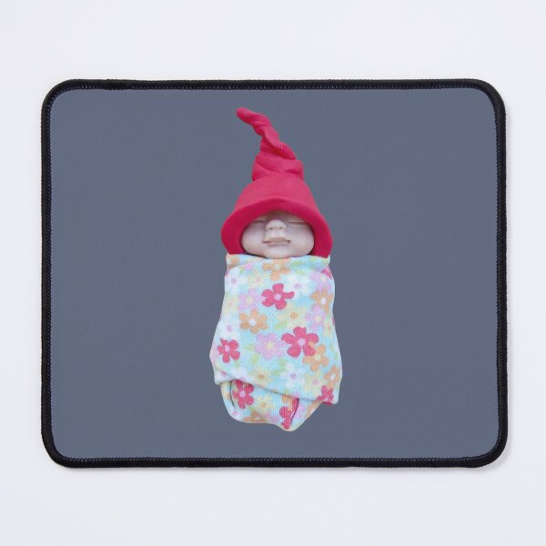 Item preview, Baby Girl With Elf Hat, Sleeping Infant, Polymer Clay Sculpture designed and sold by JoyfulWhimsy.