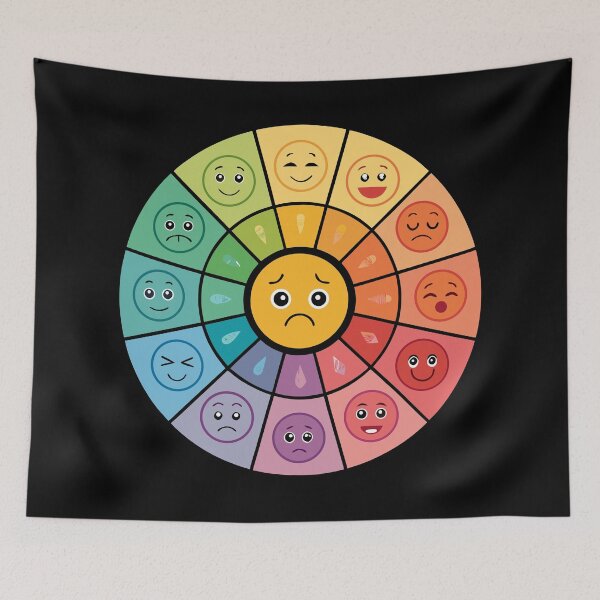 Item preview, Emoji Emotion Color Wheel – Fun Feelings Chart for Kids, Therapy, and Classrooms designed and sold by VividOrganica.