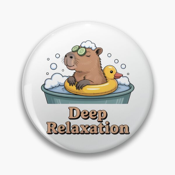 Item preview, "Deep Relaxation" Capybara Spa Day designed and sold by MemGraphicss.