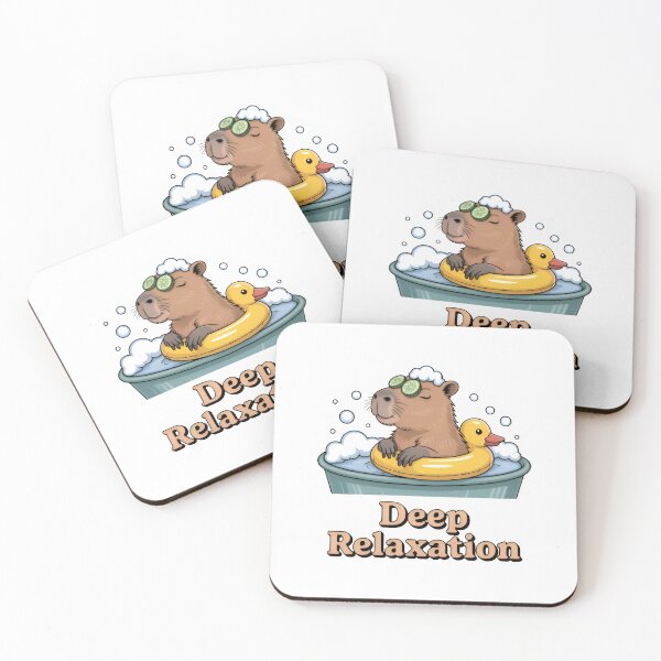 Item preview, "Deep Relaxation" Capybara Spa Day designed and sold by MemGraphicss.