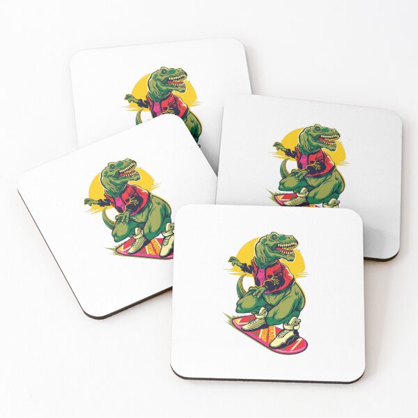 Item preview, Dinosaur Hoverboard Retro 80s T-Rex Art designed and sold by Colorful-Garden.