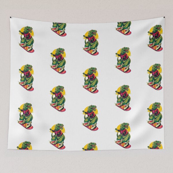 Item preview, Dinosaur Hoverboard Retro 80s T-Rex Art designed and sold by Colorful-Garden.