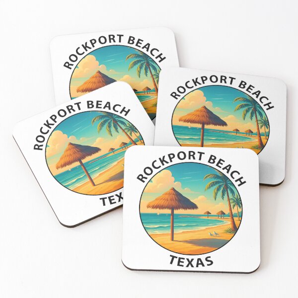 Item preview, Rockport Beach Texas Vintage Travel Poster – Coastal Wall Art & Stickers USA designed and sold by inkNext.