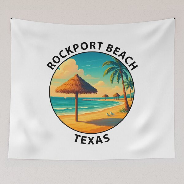 Item preview, Rockport Beach Texas Vintage Travel Poster – Coastal Wall Art & Stickers USA designed and sold by inkNext.