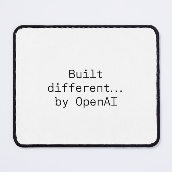 Item preview, Built different... by OpenAI designed and sold by PromptlyPrinted.