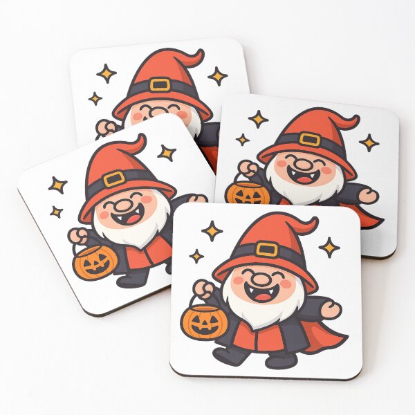 Item preview, Laughing Vampire Gnome with Pumpkin Candy Bucket T-Shirt - Cute Halloween Design designed and sold by PrintCreations9.
