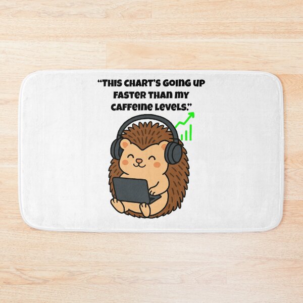 Item preview, Techy Hedgehog on the Rise – Cute Productivity Vibes designed and sold by Latitude 1°N.