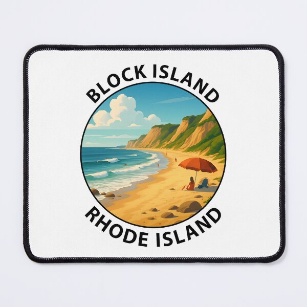Item preview, Block Island Beaches Rhode Island Travel Poster – Coastal Wall Art USA designed and sold by inkNext.