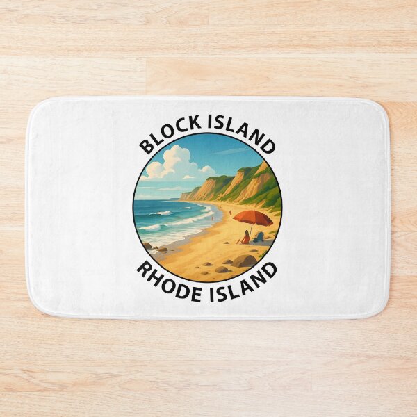 Item preview, Block Island Beaches Rhode Island Travel Poster – Coastal Wall Art USA designed and sold by inkNext.