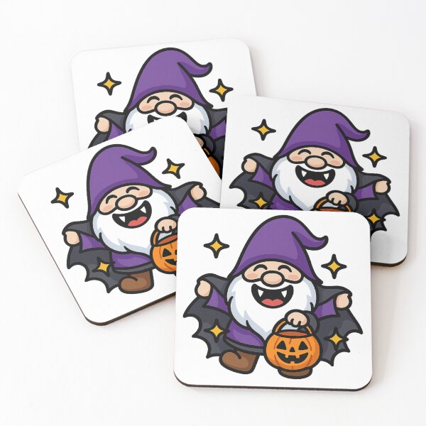 Item preview, Laughing Vampire Gnome with Pumpkin Candy Bucket T-Shirt - Cute Halloween Design designed and sold by PrintCreations9.