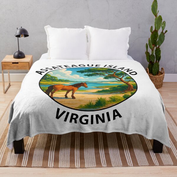 Item preview, Assateague Island Virginia Travel Poster – Wild Horses & Coastal Landscape USA designed and sold by inkNext.
