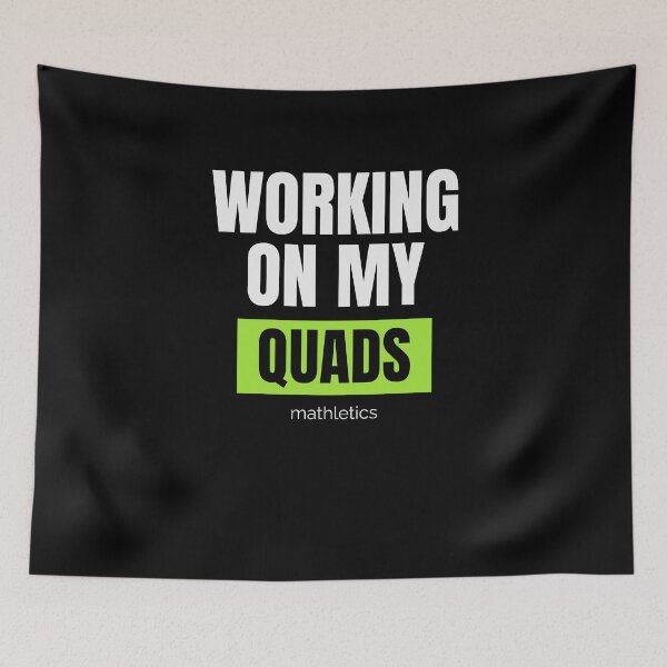 Item preview, Mathletics Working on My Quads Funny Gift for Math Nerds and Fitness Fans designed and sold by MoodInInk.