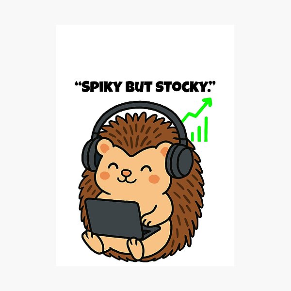 Item preview, Spiky But Stocky – Tech Hedgehog on the Rise designed and sold by Latitude 1°N.