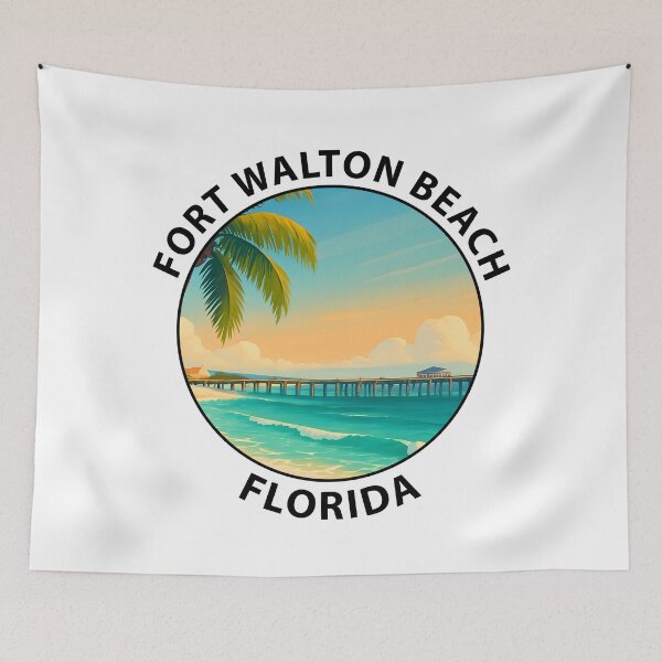 Item preview, Fort Walton Beach Florida – Emerald Coast Travel Poster USA designed and sold by inkNext.