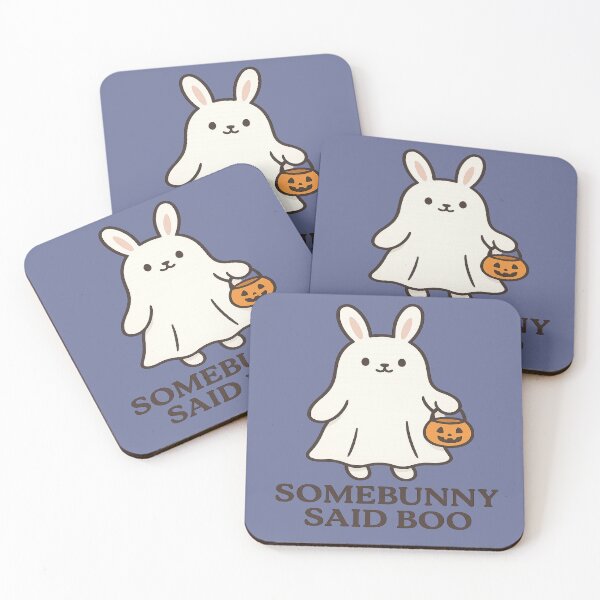 Item preview, Ghost Bunny – Somebunny Said Boo | Cute Halloween Bunny Design designed and sold by Novel Works Studio.