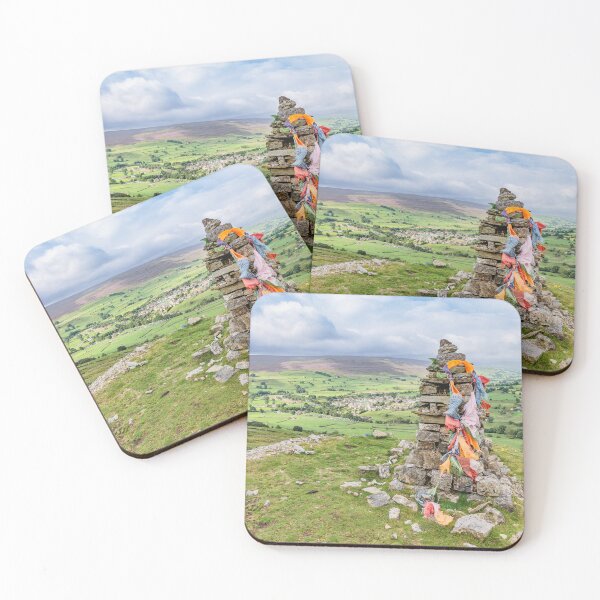 Item preview, The Cairn and prayer flags at Fremington designed and sold by Andrew Fletcher Photography.