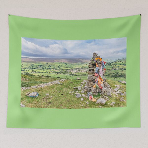 Item preview, The Cairn and prayer flags at Fremington designed and sold by Andrew Fletcher Photography.