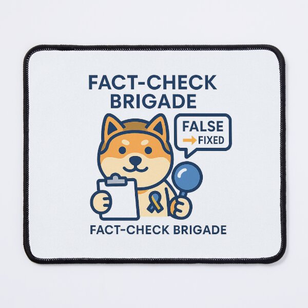 Item preview, NAFO Fella – Fact-Check Brigade Shiba Design designed and sold by Bratak.