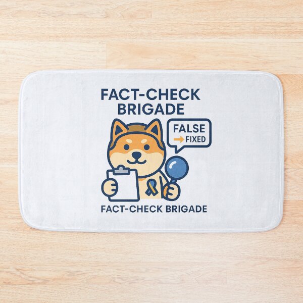 Item preview, NAFO Fella – Fact-Check Brigade Shiba Design designed and sold by Bratak.