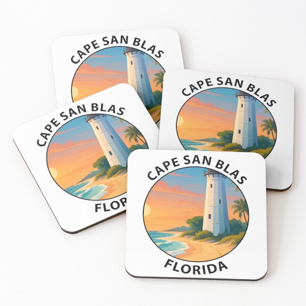 Item preview, Cape San Blas Florida – Scenic Gulf Coast Beach Illustration USA designed and sold by inkNext.