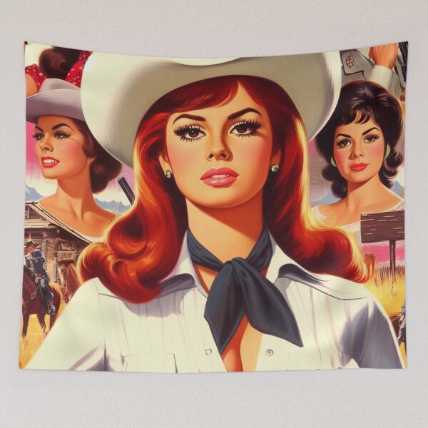 Item preview, Cute Retro Cowgirl designed and sold by PulpVintage.