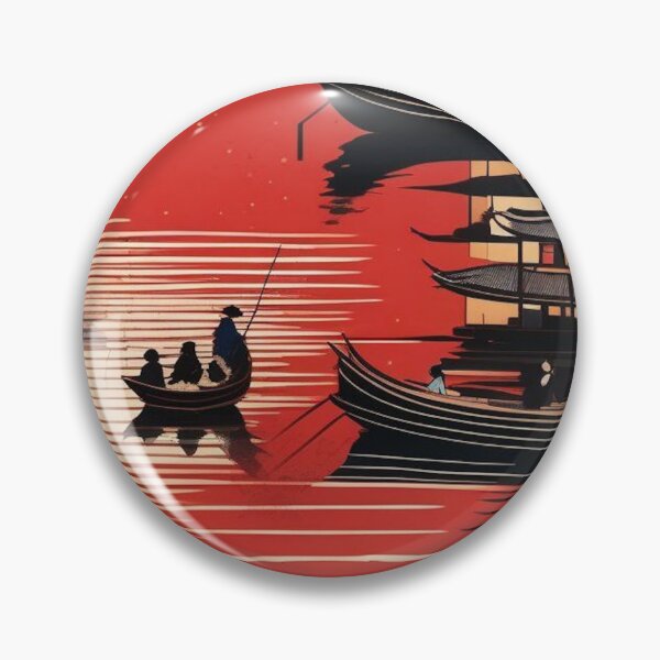 Item preview, Fireworks Over Kyoto – Japanese Ukiyo-e Night Scene designed and sold by Vandy Fullam.