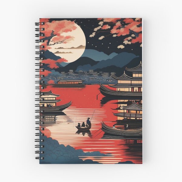 Item preview, Fireworks Over Kyoto – Japanese Ukiyo-e Night Scene designed and sold by Vandy Fullam.