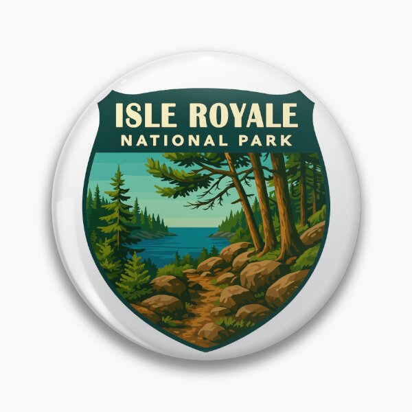 Item preview, Isle Royale National Park Retro Wilderness Sticker designed and sold by Ismeal Von.