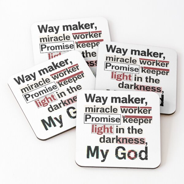 Item preview, Way Maker, Miracle Worker, Promise Keeper Typography Art designed and sold by JazzyCrafting.