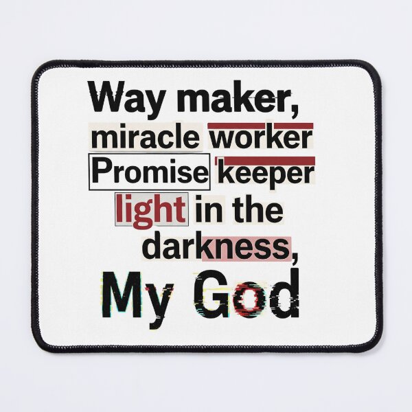 Item preview, Way Maker, Miracle Worker, Promise Keeper Typography Art designed and sold by JazzyCrafting.