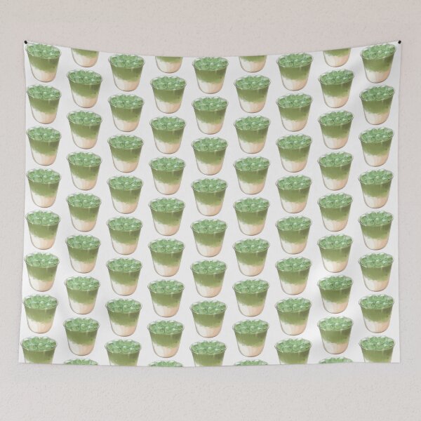 Item preview, cute aesthetic green matcha tea drink designed and sold by viviofthevalley.