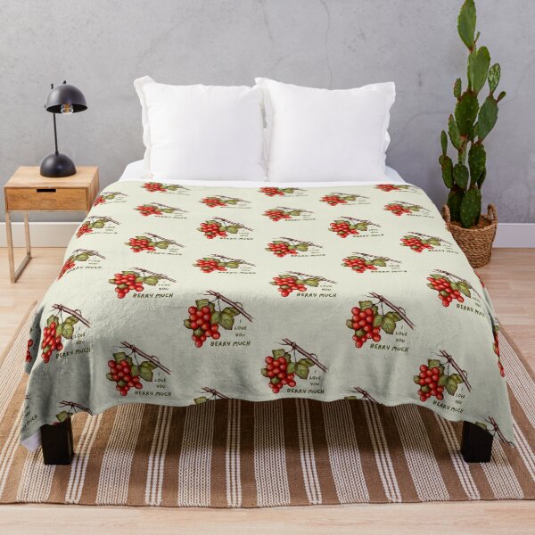 Item preview, I Love You BERRY Much, With Artwork of Red Berries and Leaves designed and sold by JoyfulWhimsy.