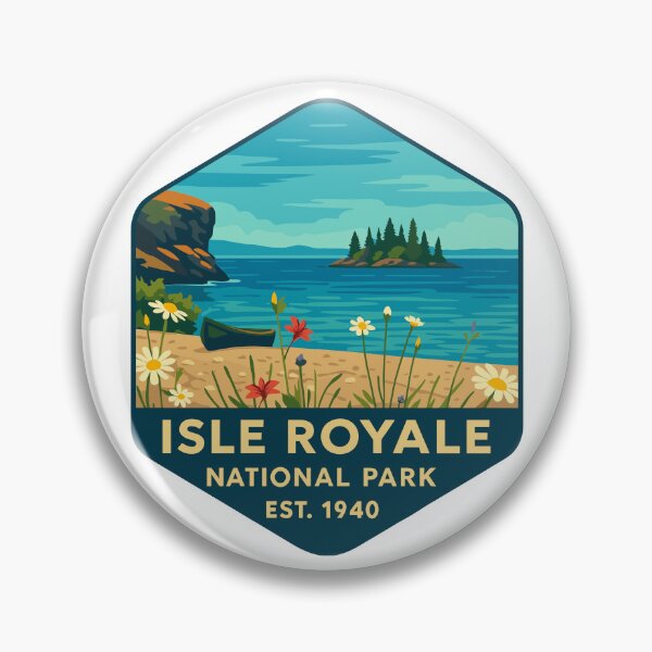 Item preview, Isle Royale National Park Retro Wilderness Sticker designed and sold by Ismeal Von.