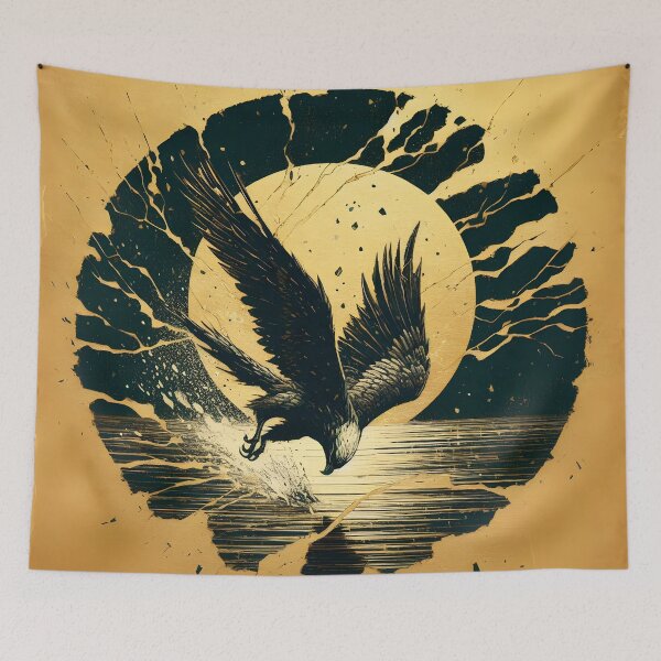 Item preview, Charcoal Falcon Flying, Ai Generated Art  designed and sold by ACC .