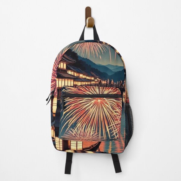 Item preview, Ukiyo-e Fireworks – Vibrant Edo Style Festival Poster designed and sold by Vandy Fullam.