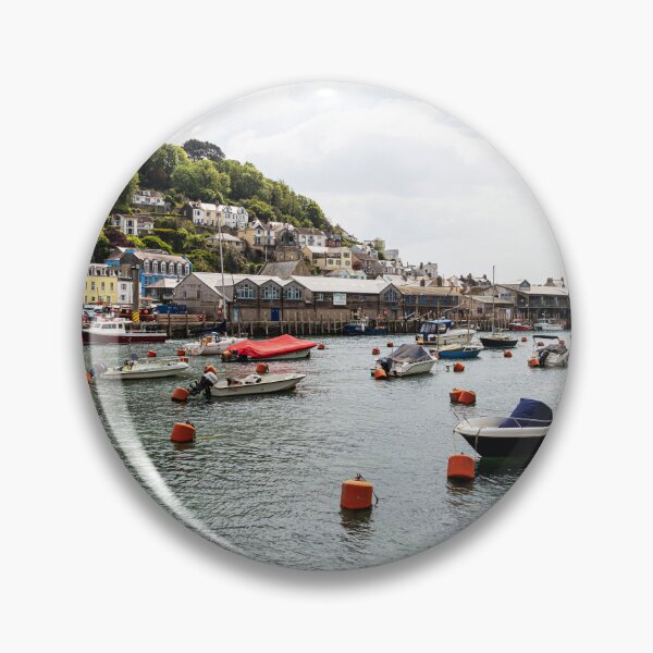 Item preview, Sunny Looe Harbor with Boats and Hillside designed and sold by Paul Thompson Photography.