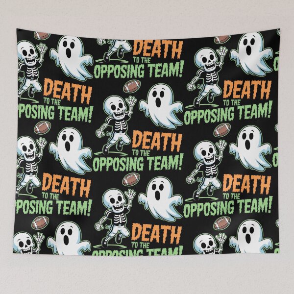 Item preview, Spooky Sports Humor with Skeleton Football Catch designed and sold by SplashTastic.