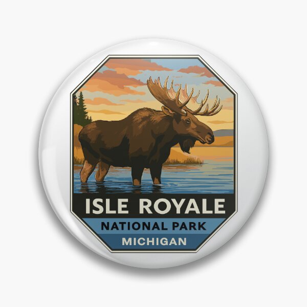 Item preview, Isle Royale National Park Retro Wilderness Sticker designed and sold by Ismeal Von.