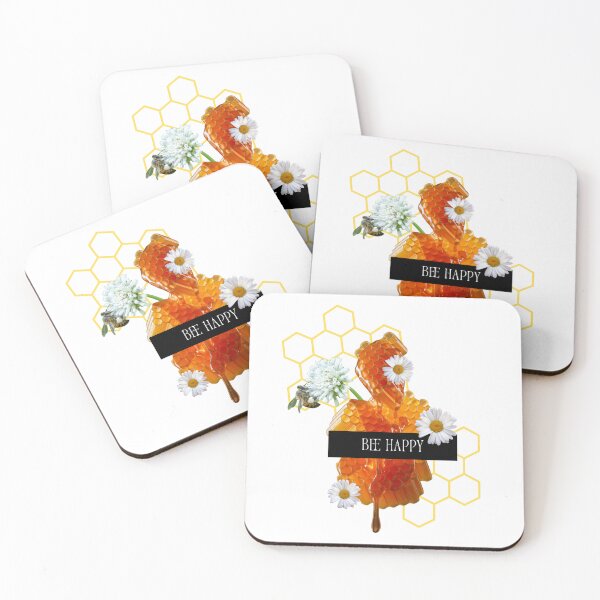 Item preview, Bee Happy Honeycomb & Beekeeper Inspired Design collage  designed and sold by luckyhue.