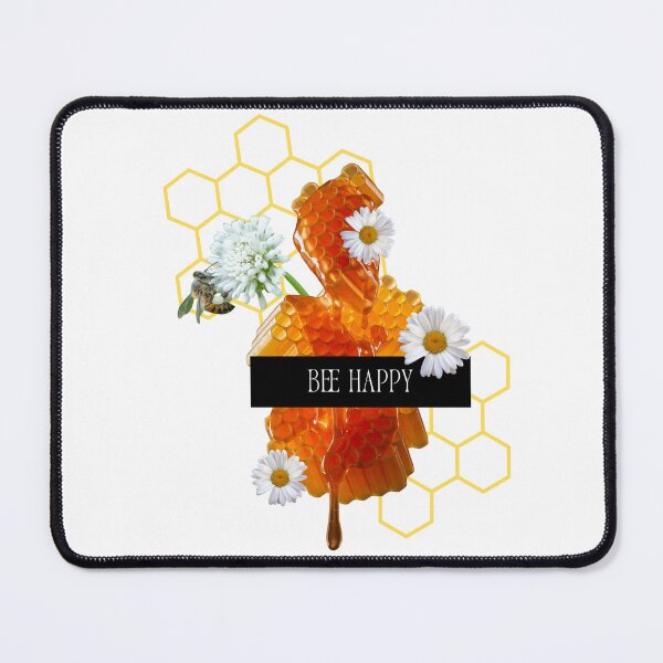 Item preview, Bee Happy Honeycomb & Beekeeper Inspired Design collage  designed and sold by luckyhue.