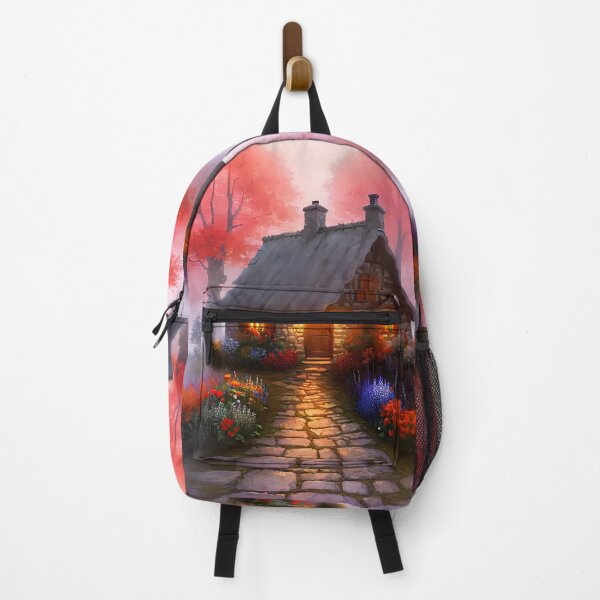 Item preview, Foggy whimsical Autumn cottage garden designed and sold by Khala.