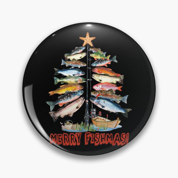 Item preview, Merry Fishmas Christmas Tree Fish Funny Fishing designed and sold by ValerieJensen.