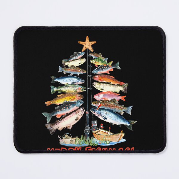 Item preview, Merry Fishmas Christmas Tree Fish Funny Fishing designed and sold by ValerieJensen.