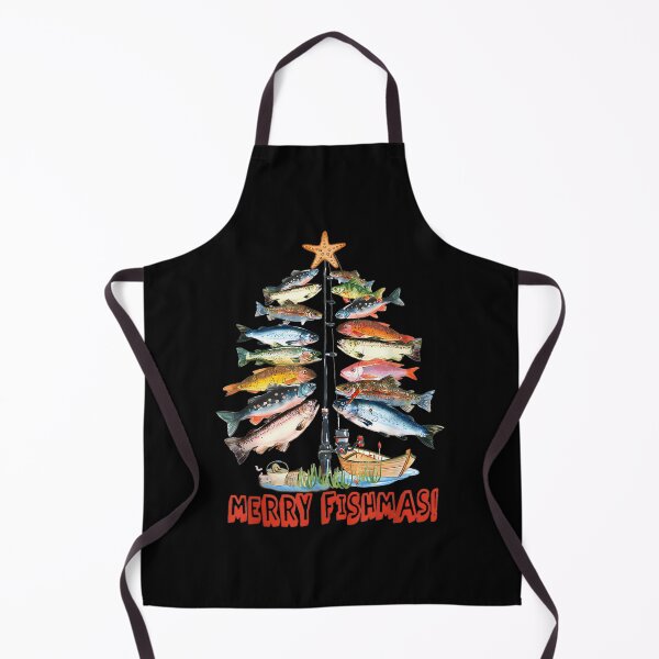 Item preview, Merry Fishmas Christmas Tree Fish Funny Fishing designed and sold by ValerieJensen.